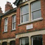 Exterior of a historic brick house in Oxford, former home of writer Joy Davidman.