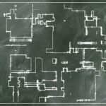 board, sketch, floor plan, building, escape route, chalk, floor plan, floor plan, floor plan, floor plan, floor plan